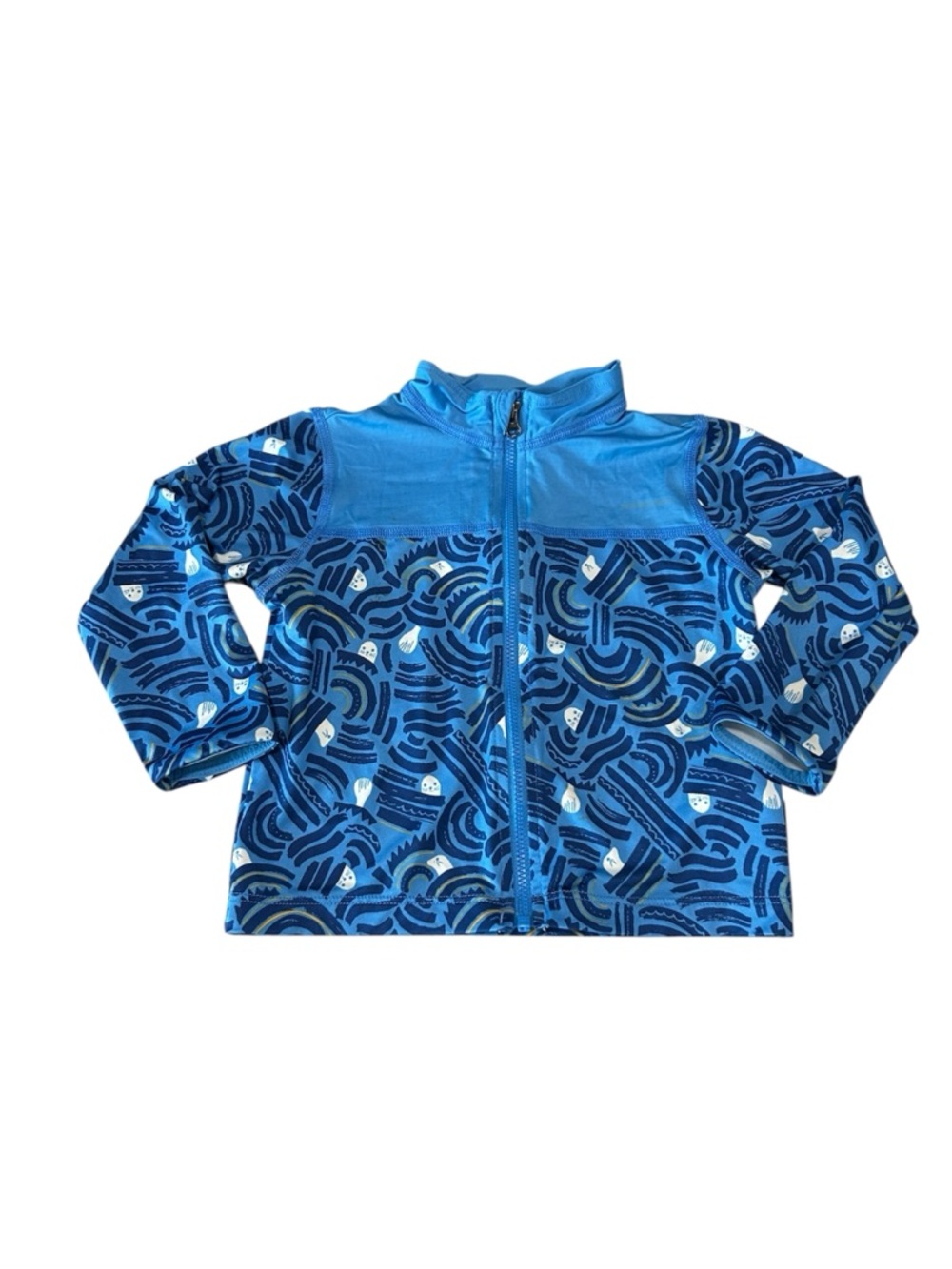 Patagonia Little Sol Rash Guard Jacket 2T Blue Seal Water Full Zip Beach Outdoor